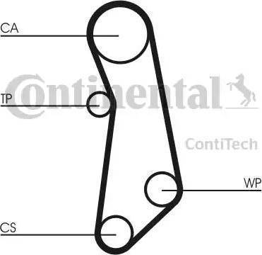 Continental CT1115WP1 - Водна помпа+ к-кт ангренажен ремък vvparts.bg