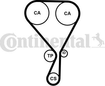 CONTITECH CT1188 - Ангренажен ремък vvparts.bg