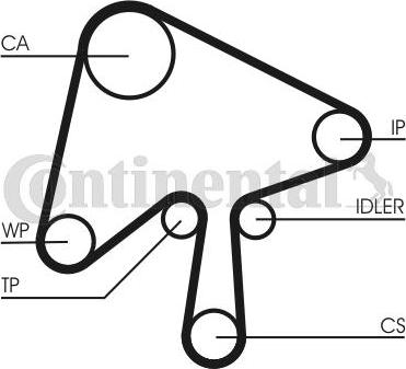 Continental CT1136WP1 - Водна помпа+ к-кт ангренажен ремък vvparts.bg