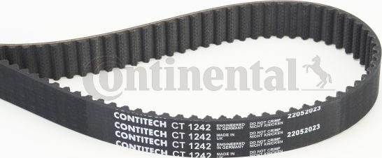 CONTITECH CT1242 - Ангренажен ремък vvparts.bg