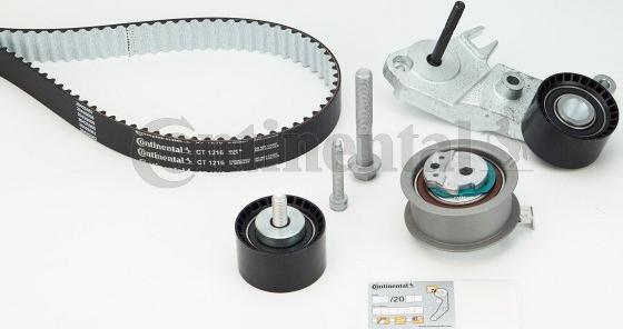 CONTITECH CT1216K2 - Комплект ангренажен ремък vvparts.bg