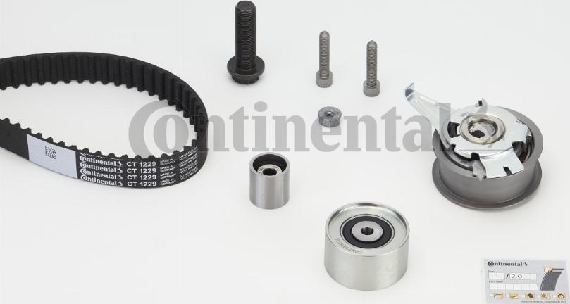 CONTITECH CT 1229 K1 - Комплект ангренажен ремък vvparts.bg