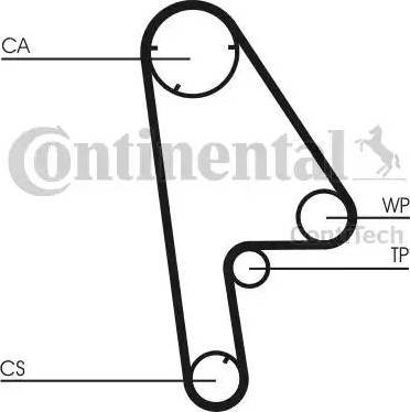 Continental CT763K1 - Комплект ангренажен ремък vvparts.bg