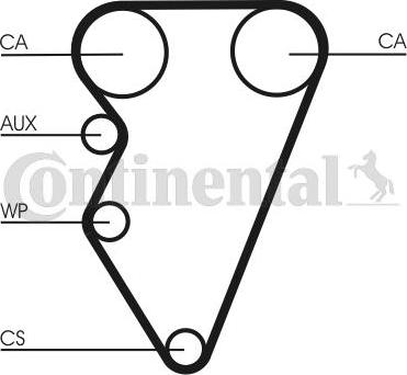 CONTITECH CT708WP1 - Водна помпа+ к-кт ангренажен ремък vvparts.bg