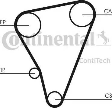 Continental CT719 - Ангренажен ремък vvparts.bg