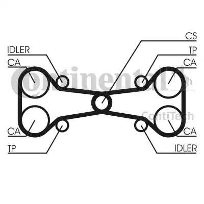 Continental CT782 - Ангренажен ремък vvparts.bg