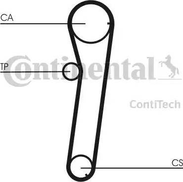 Continental CT739 - Ангренажен ремък vvparts.bg