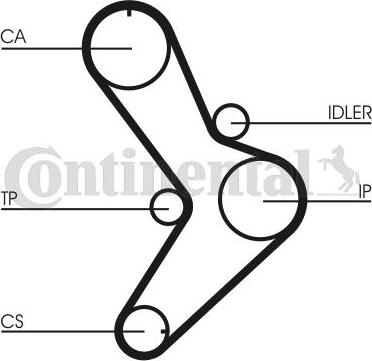 CONTITECH CT 731 - Ангренажен ремък vvparts.bg