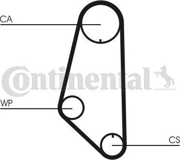 CONTITECH CT 732 - Ангренажен ремък vvparts.bg