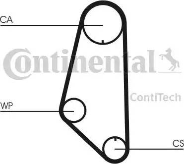 Continental CT732 - Ангренажен ремък vvparts.bg