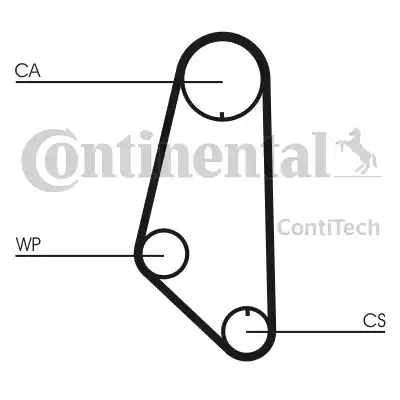 Continental CT732 - Ангренажен ремък vvparts.bg