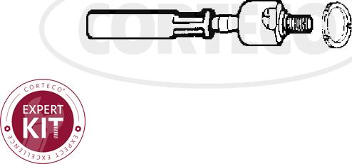 Corteco 49396800 - Аксиален шарнирен накрайник, напречна кормилна щанга vvparts.bg