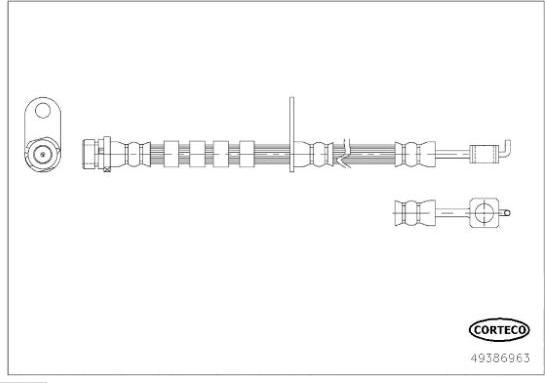 Corteco 49386963 - Спирачен маркуч vvparts.bg