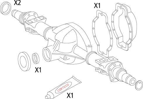 Corteco 19536223 - Комплект гарнитури, диференциал vvparts.bg