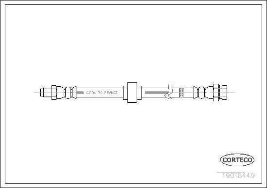 Corteco 19018449 - Спирачен маркуч vvparts.bg