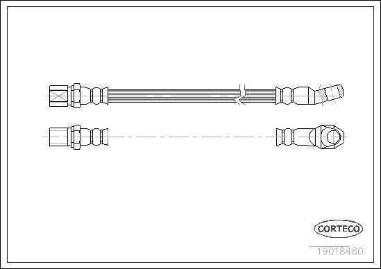 Corteco 19018480 - Спирачен маркуч vvparts.bg