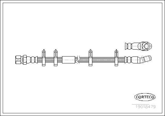 Corteco 19018479 - Спирачен маркуч vvparts.bg