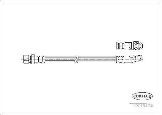 Corteco 19018478 - Спирачен маркуч vvparts.bg