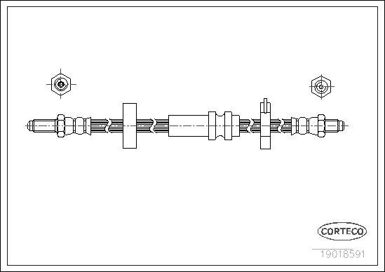 Corteco 19018591 - Спирачен маркуч vvparts.bg