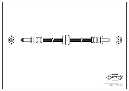 Corteco 19018592 - Спирачен маркуч vvparts.bg