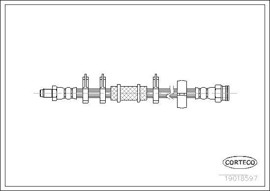 Corteco 19018597 - Спирачен маркуч vvparts.bg