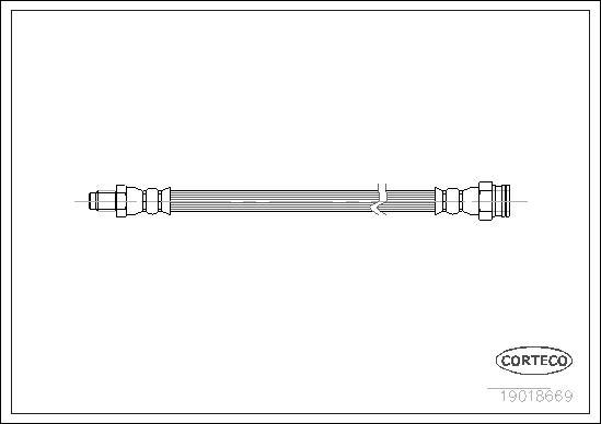 Corteco 19018669 - Спирачен маркуч vvparts.bg