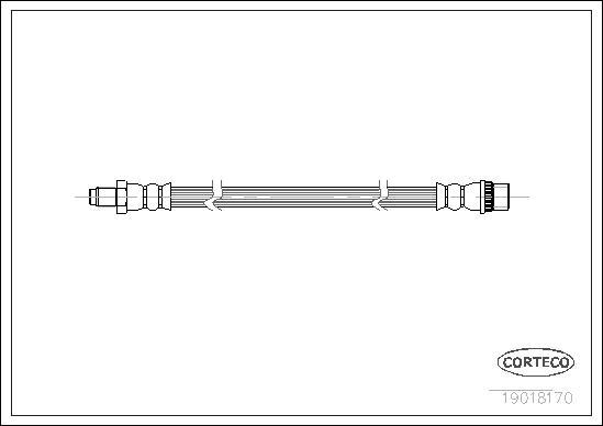 Corteco 19018170 - Спирачен маркуч vvparts.bg