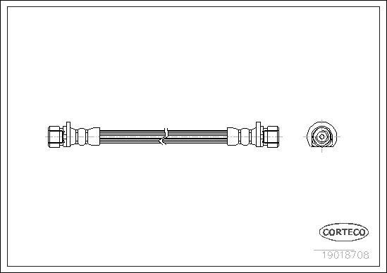 Corteco 19018708 - Спирачен маркуч vvparts.bg