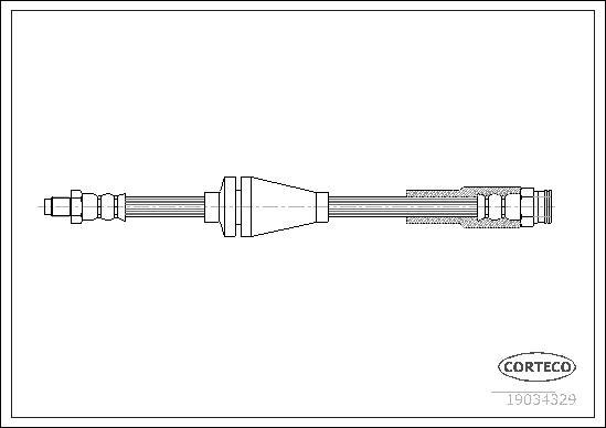 Corteco 19034329 - Спирачен маркуч vvparts.bg