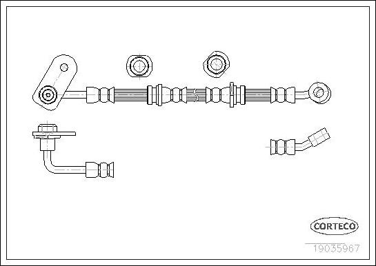 Corteco 19035967 - Спирачен маркуч vvparts.bg