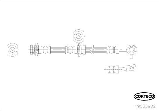 Corteco 19035902 - Спирачен маркуч vvparts.bg