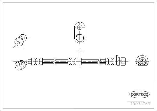 Corteco 19035069 - Спирачен маркуч vvparts.bg