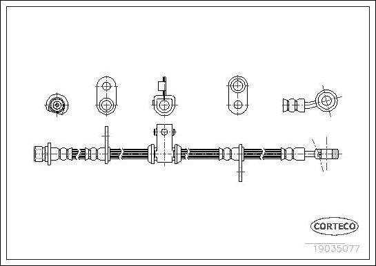 Corteco 19035077 - Спирачен маркуч vvparts.bg