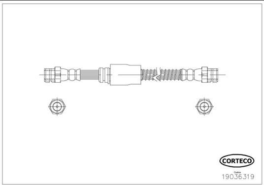 Corteco 19036319 - Спирачен маркуч vvparts.bg