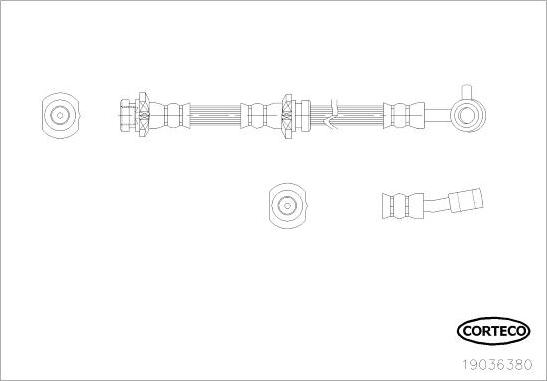 Corteco 19036380 - Спирачен маркуч vvparts.bg