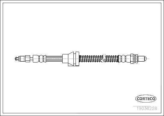 Corteco 19036228 - Спирачен маркуч vvparts.bg