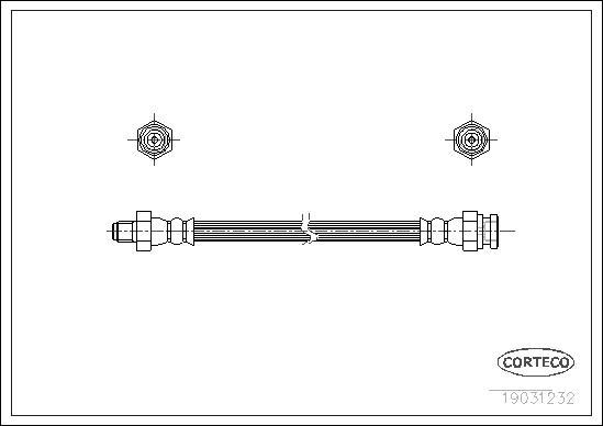 Corteco 19031232 - Спирачен маркуч vvparts.bg