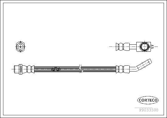 Corteco 19033598 - Спирачен маркуч vvparts.bg