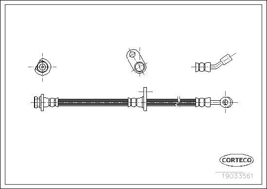 Corteco 19033561 - Спирачен маркуч vvparts.bg