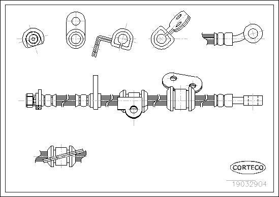 Corteco 19032904 - Спирачен маркуч vvparts.bg