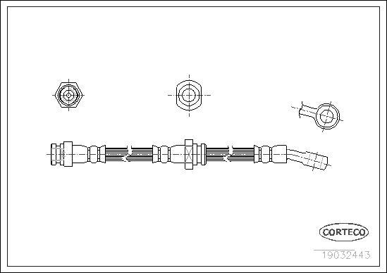 Corteco 19032443 - Спирачен маркуч vvparts.bg