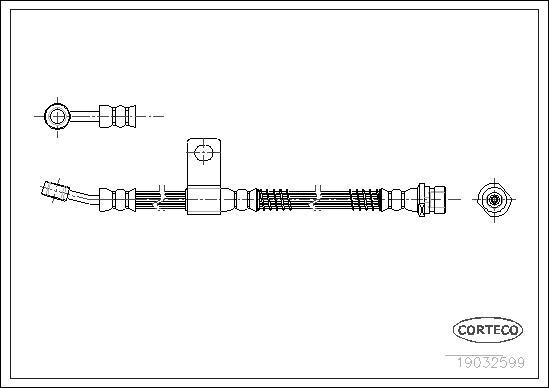 Corteco 19032599 - Спирачен маркуч vvparts.bg