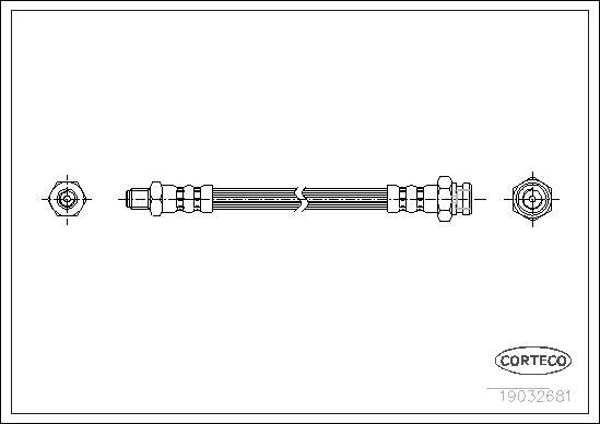 Corteco 19032681 - Спирачен маркуч vvparts.bg