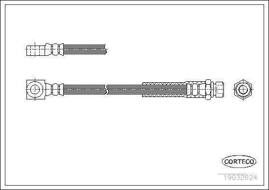 Corteco 19032624 - Спирачен маркуч vvparts.bg