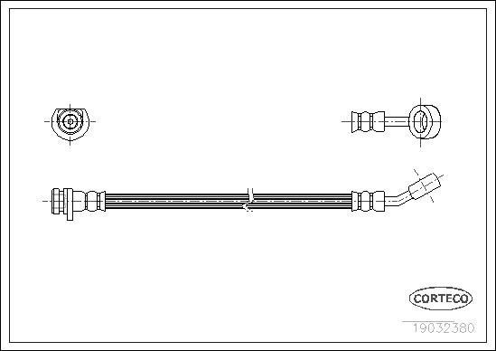 Corteco 19032380 - Спирачен маркуч vvparts.bg