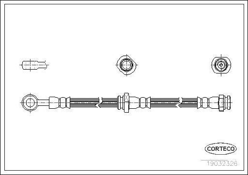 Corteco 19032326 - Спирачен маркуч vvparts.bg