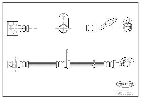 Corteco 19032233 - Спирачен маркуч vvparts.bg