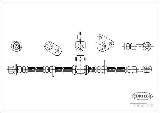 Corteco 19032769 - Спирачен маркуч vvparts.bg