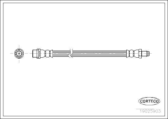 Corteco 19025903 - Спирачен маркуч vvparts.bg