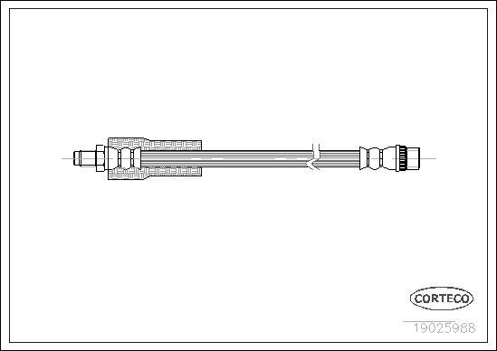 Corteco 19025988 - Спирачен маркуч vvparts.bg